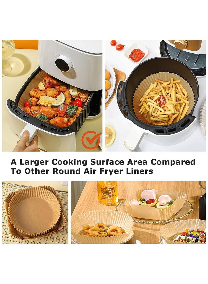 أ أ س إكوم 100 قطعة من ورق المقلاة الهوائية للاستعمال مرة واحدة، بطانات ورقية لمقلاة هوائية من الفئة الغذائية مقاومة للزيت والماء (مربع) - Image 2